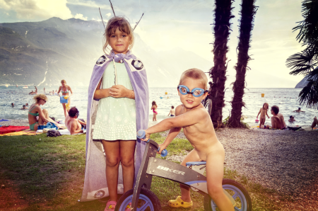 David Biker and Feather Queen in Riva del Garda